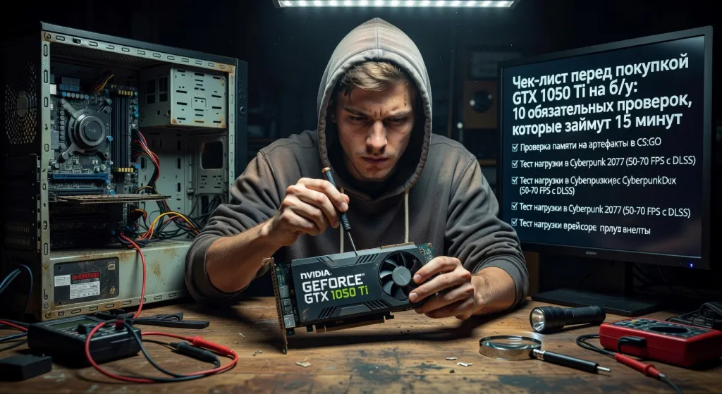 Чек-лист перед покупкой GTX 1050 Ti на б/у: 10 обязательных проверок, которые займут 15 минут
