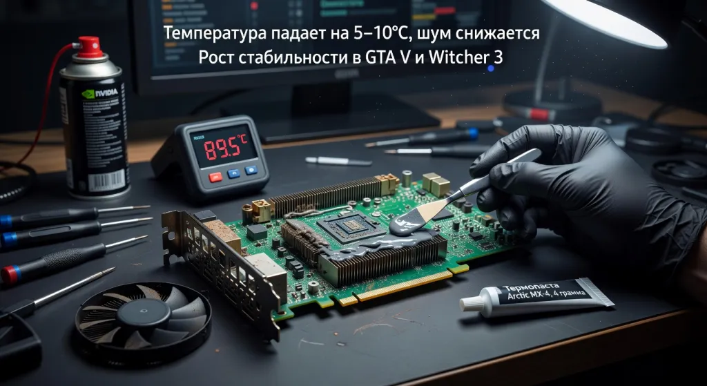 Замена термопасты на GTX 1050 Ti: продлеваем жизнь карте и снижаем температуры на 5–10 градусов
