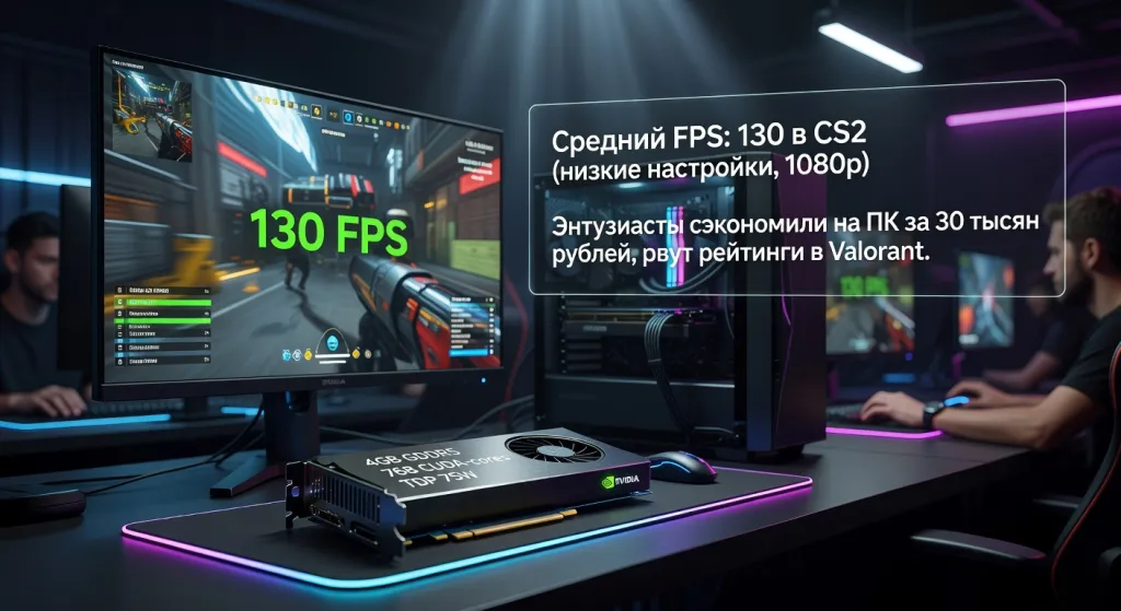 GTX 1050 Ti для киберспорта: реальный FPS в CS2, Dota 2, Valorant и других популярных дисциплинах