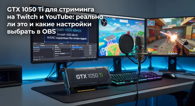 GTX 1050 Ti для стриминга на Twitch и YouTube: реально ли это и какие настройки выбрать в OBS