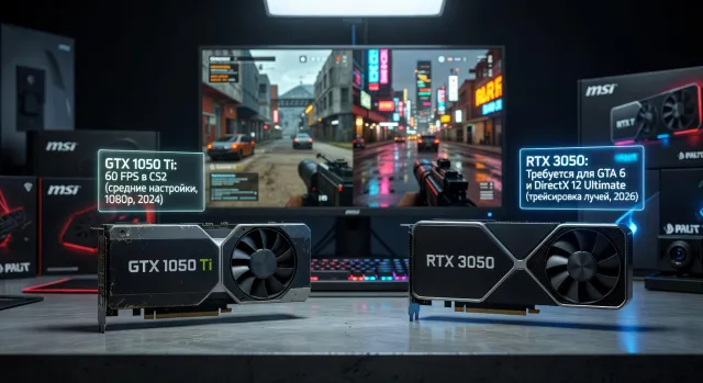 Стоит ли менять GTX 1050 Ti на RTX 3050 в 2026: разбираем выгоду апгрейда в реальных играх