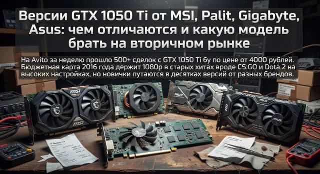 Версии GTX 1050 Ti от MSI, Palit, Gigabyte, Asus: чем отличаются и какую модель брать на вторичном рынке